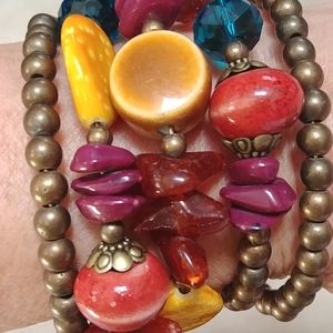 Boho wrap colorful bracelet